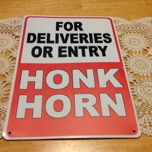 Delivery Sign, thin metal, new